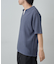 透かし編み半袖スキッパーニット