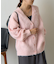 モヘアタッチカーディガン