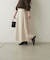 スエードポンチ切替フレアスカート