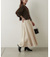 スエードポンチ切替フレアスカート