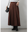 スエードポンチ切替フレアスカート