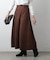 スエードポンチ切替フレアスカート