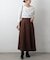 スエードポンチ切替フレアスカート