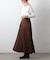 スエードポンチ切替フレアスカート
