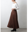スエードポンチ切替フレアスカート