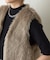 【リバイバル】ロングフェイクファーベスト