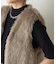 【リバイバル】ロングフェイクファーベスト