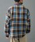 先染めチェック袖ギャザーBIGシャツ