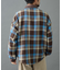 先染めチェック袖ギャザーBIGシャツ
