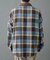 先染めチェック袖ギャザーBIGシャツ