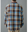 先染めチェック袖ギャザーBIGシャツ