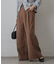 ピーチ起毛2タックワイドパンツ