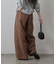 ピーチ起毛2タックワイドパンツ
