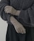 模様編みリブロング手袋