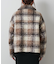 フェイクリングウールチェックZIPブルゾン
