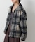 フェイクリングウールチェックZIPブルゾン