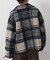フェイクリングウールチェックZIPブルゾン