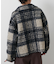 フェイクリングウールチェックZIPブルゾン