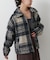 フェイクリングウールチェックZIPブルゾン
