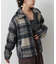 フェイクリングウールチェックZIPブルゾン