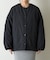 【WEB限定】サイドZIPノーカラー中綿ジャケット