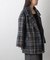 チェックダブルテーラードジャケットコート