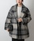 チェックダブルテーラードジャケットコート