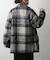 チェックダブルテーラードジャケットコート