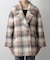 チェックダブルテーラードジャケットコート