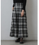 起毛チェックフレアスカート
