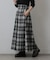 起毛チェックフレアスカート