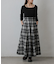 起毛チェックフレアスカート