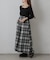 起毛チェックフレアスカート