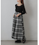 起毛チェックフレアスカート