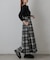 起毛チェックフレアスカート