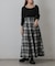 起毛チェックフレアスカート