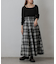起毛チェックフレアスカート