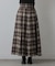 起毛チェックフレアスカート