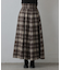 起毛チェックフレアスカート