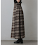 起毛チェックフレアスカート