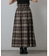 起毛チェックフレアスカート