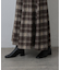 起毛チェックフレアスカート