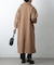 テックウールラグランスリーブロングコート