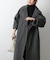 テックウールラグランスリーブロングコート