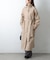 【リバイバル】ベルト付ボリューム袖ステンカラーコート