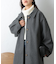 【リバイバル】ベルト付ボリューム袖ステンカラーコート