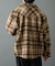 チェック圧縮ブークレーCPOジャケット