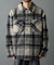 チェック圧縮ブークレーCPOジャケット