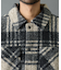 チェック圧縮ブークレーCPOジャケット