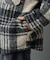 チェック圧縮ブークレーCPOジャケット
